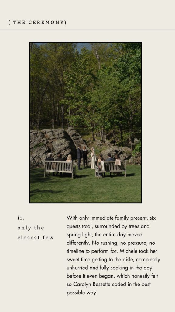small intimate wedding venues with large rocks as ceremony backgrounds
